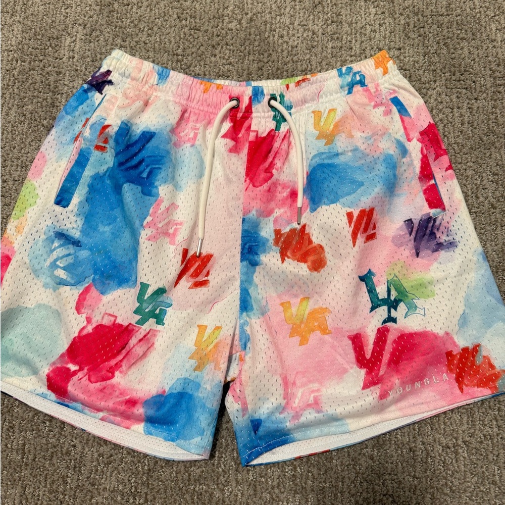 YoungLA Multicolor Tie-Dye Shorts